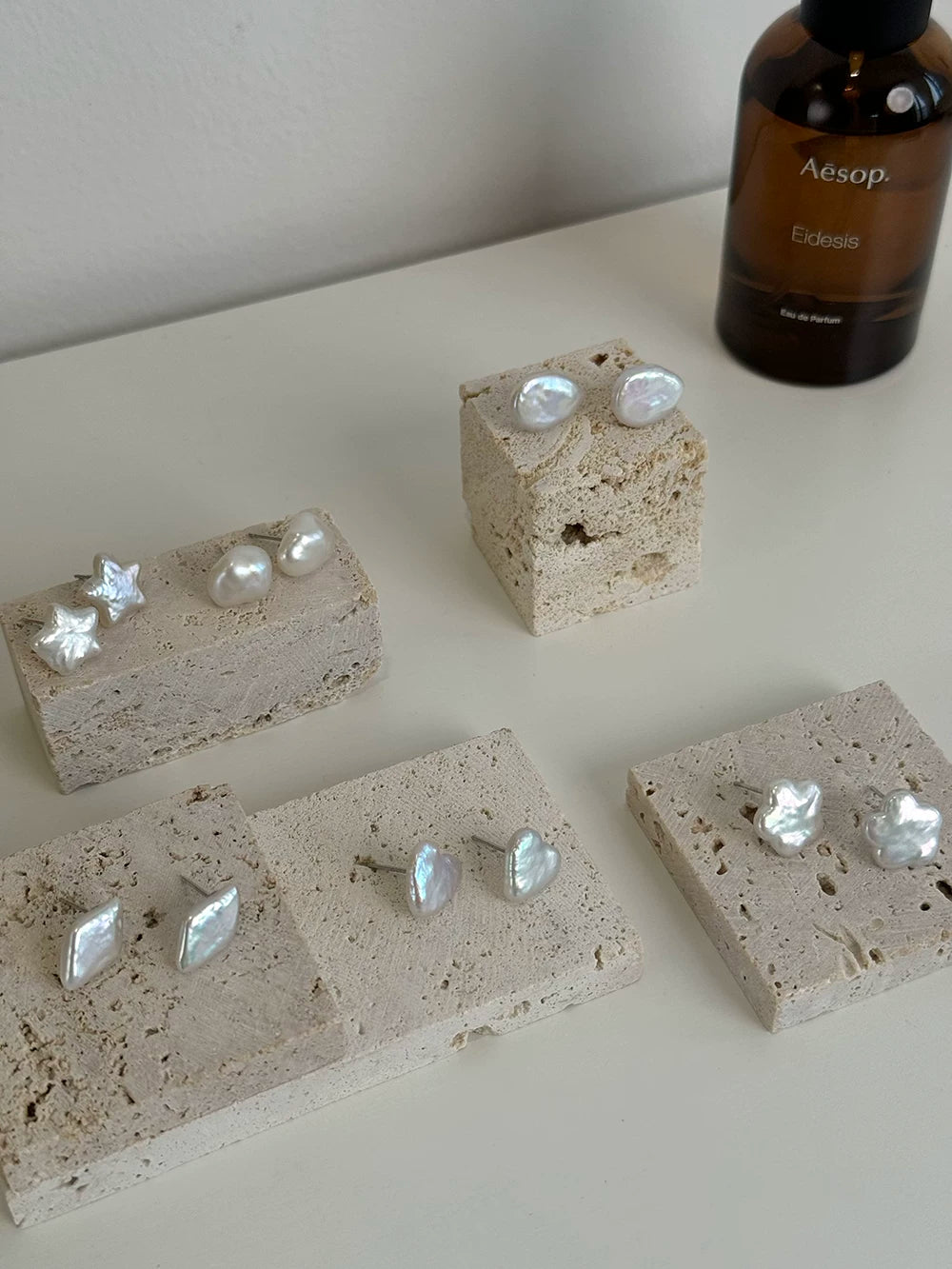 Cute Baroque Pearl Stud Earrings,Lumivault.