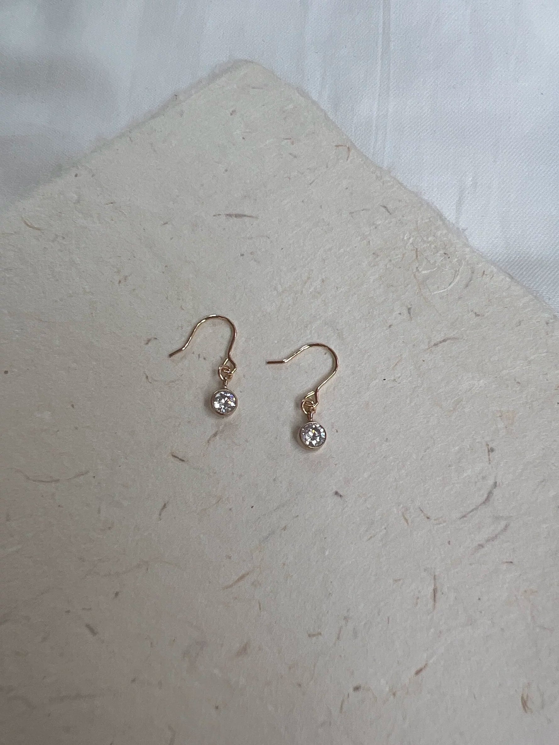 Mini Zircon 14K Gold Plated Stud Earrings,#4,Lumivault.