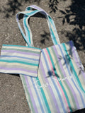 Unique Striped Cotton Canvas Tote Bag - Lumivault
