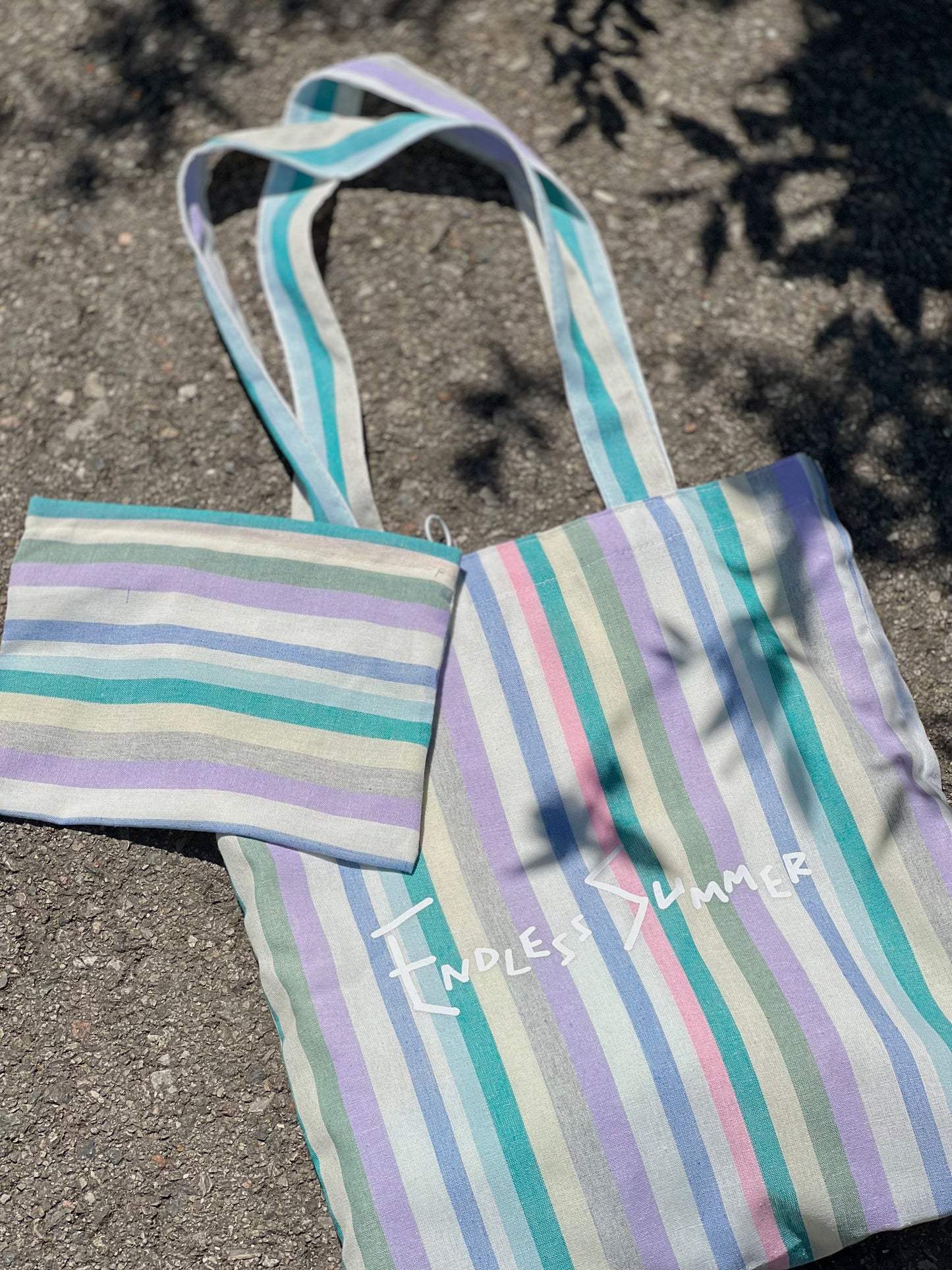 Unique Striped Cotton Canvas Tote Bag - Lumivault