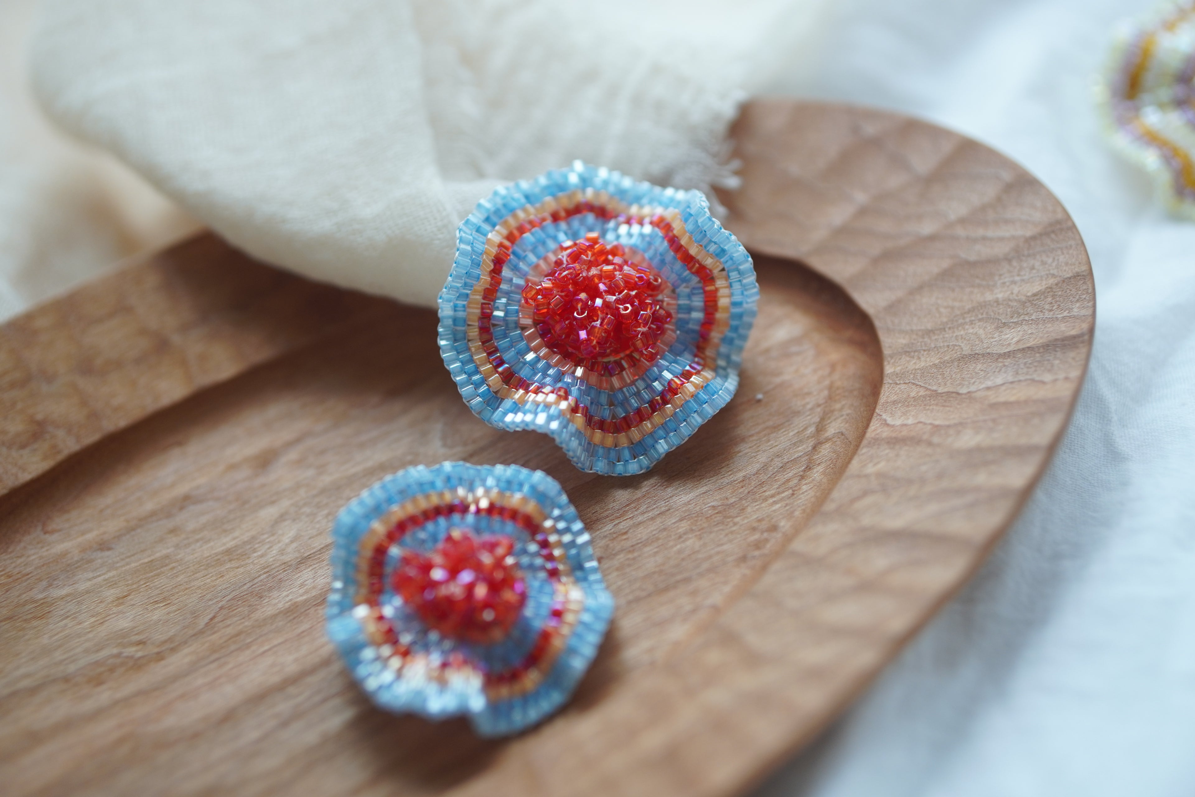 Handmade Vacation Seed Beaded Earrings,Lumivault.