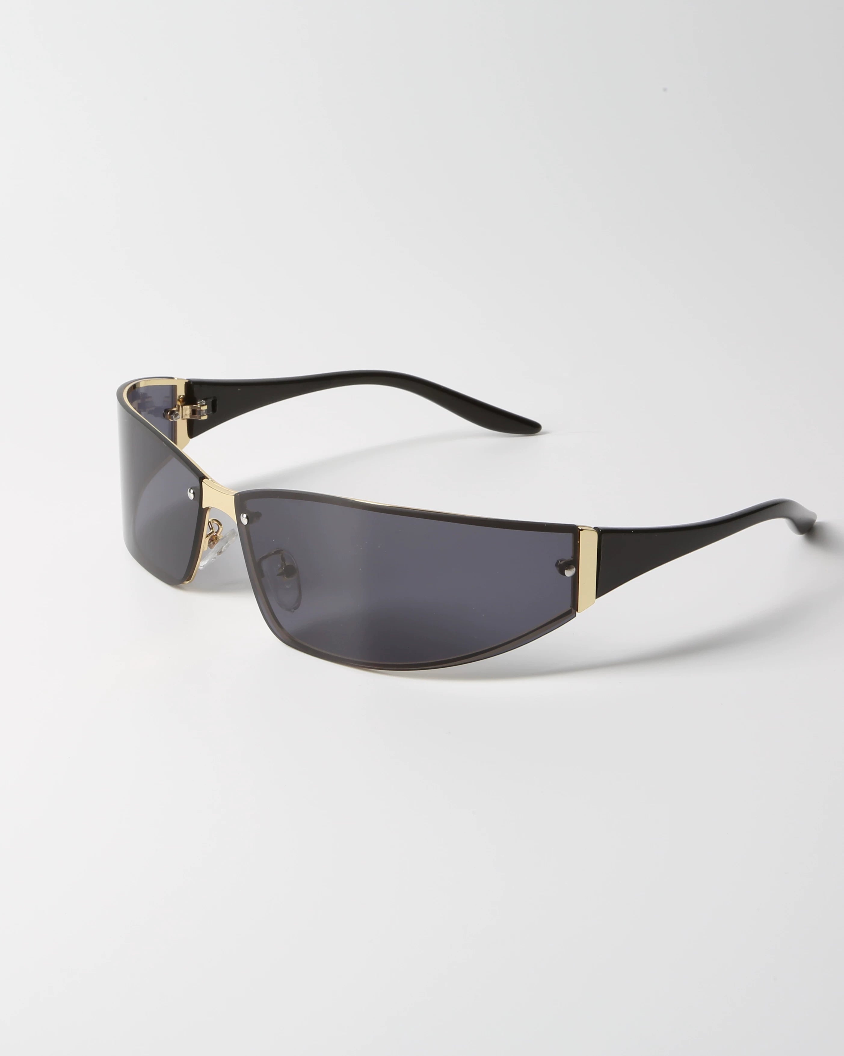 Y2K Futurist Metal Sunglasses - Lumivault