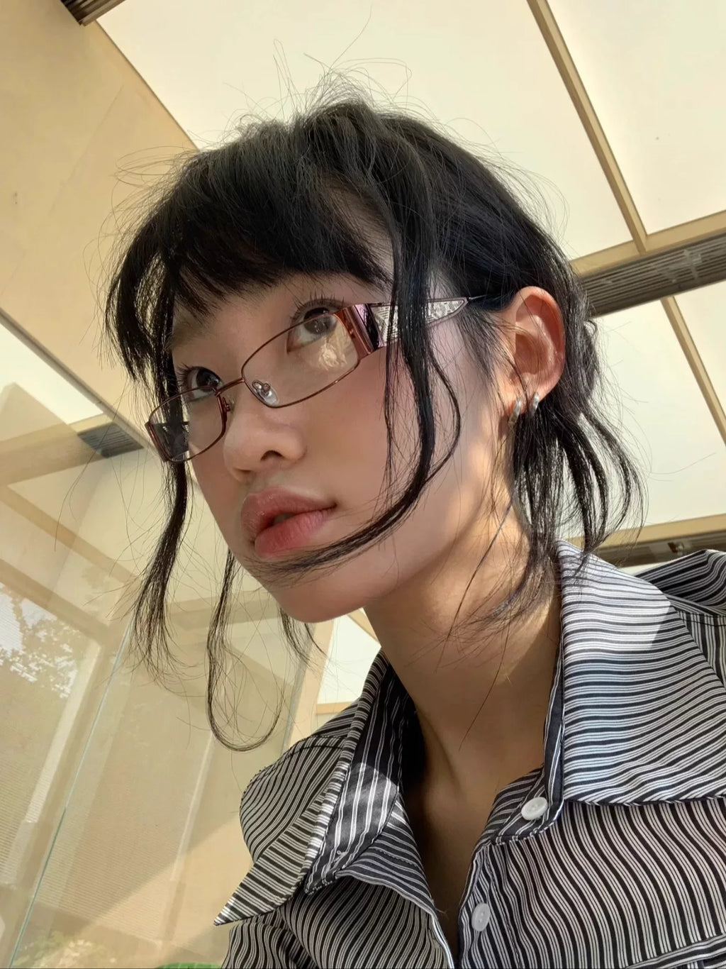 Retro Geometric Metal Rectangle Eyeglasses - Lumivault