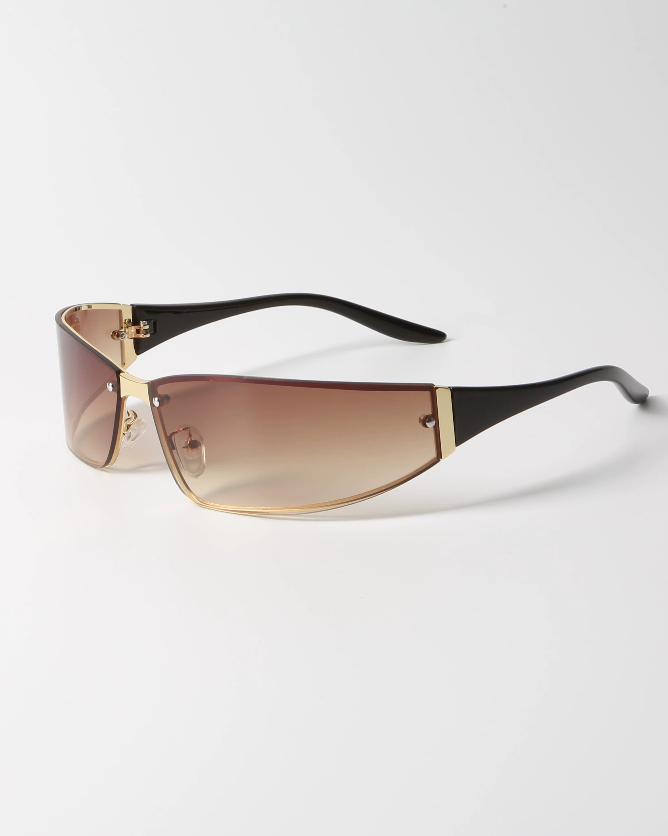 Y2K Futurist Metal Sunglasses - Lumivault