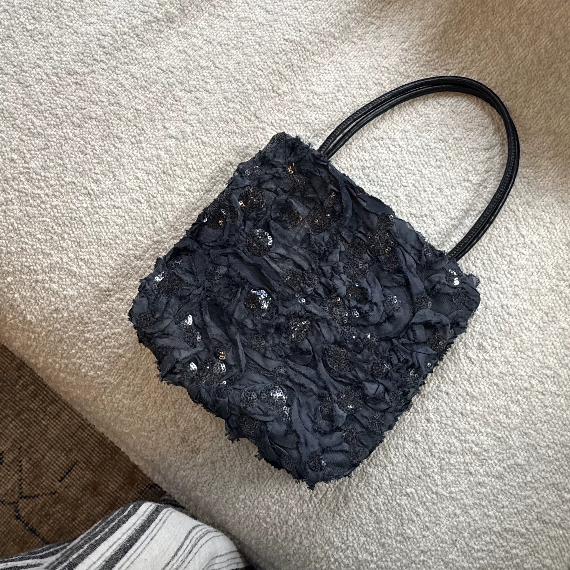 Vintage Sequin Hollow Evening Bag - Lumivault