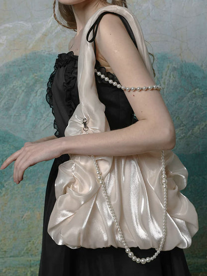 Fairy Silk Satin Shoulder Bag - Lumivault