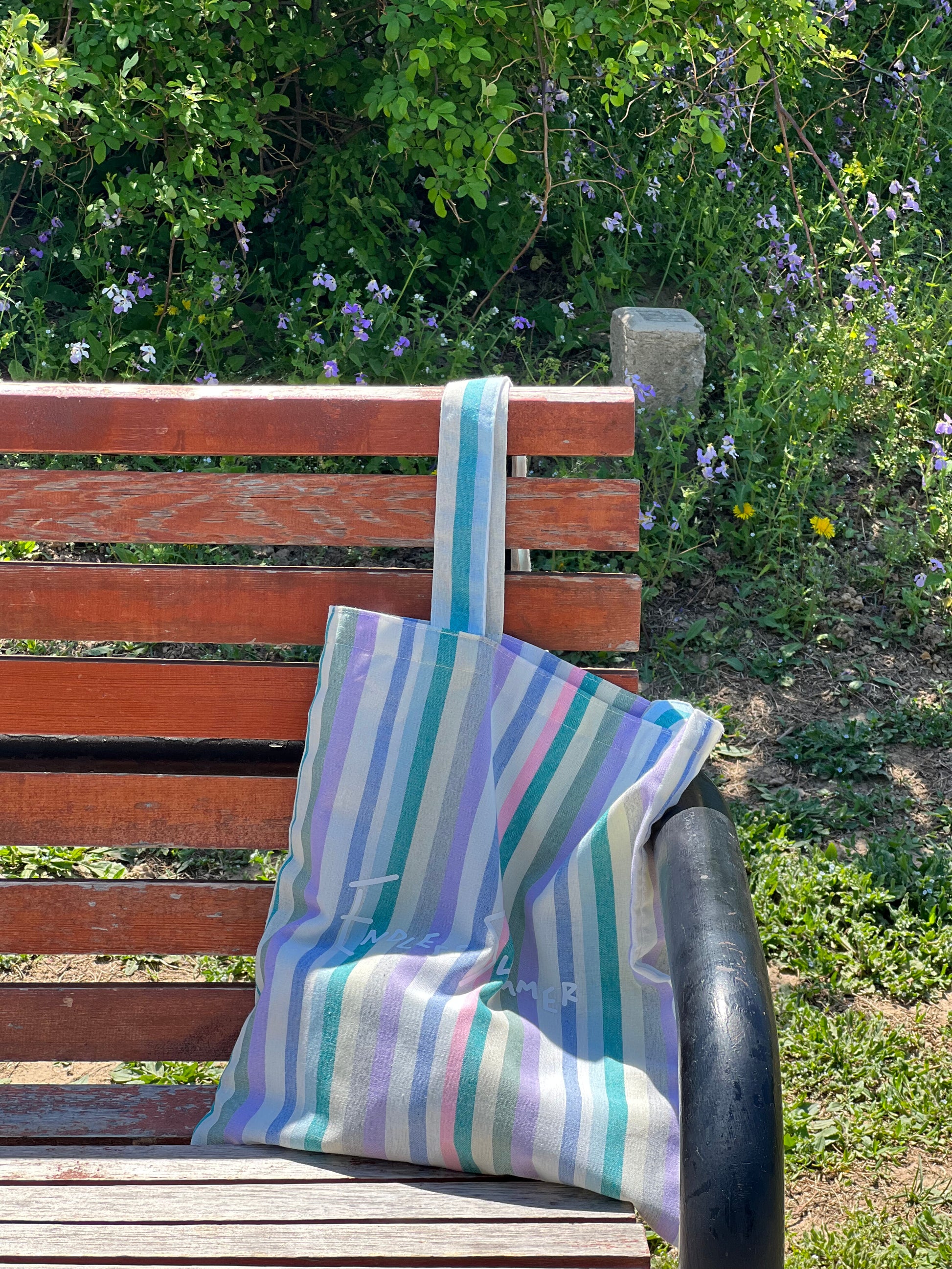 Unique Striped Cotton Canvas Tote Bag - Lumivault
