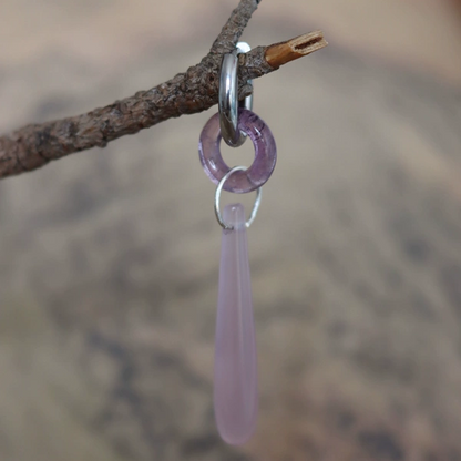 Chinoiserie Pink Jade Buckle Earrings