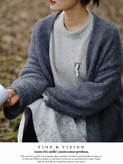 Rabbit Black Onyx Ceramic Brooch