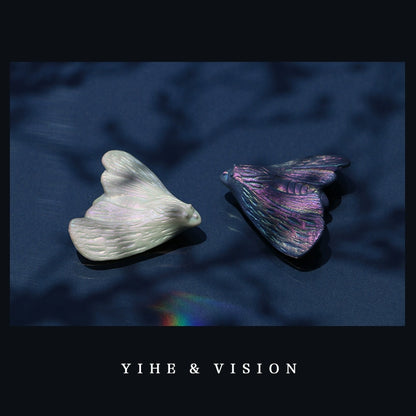 Moths To A Flame Ceramic Brooch