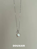 Lucky Star Peal Silver Necklace,Lumivault.