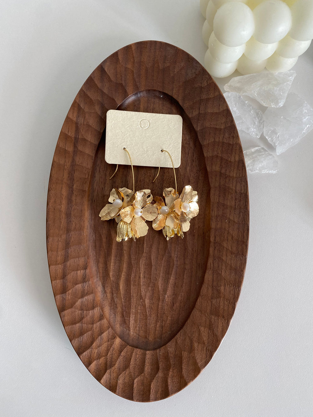 Vacation Metal Flower Earrings