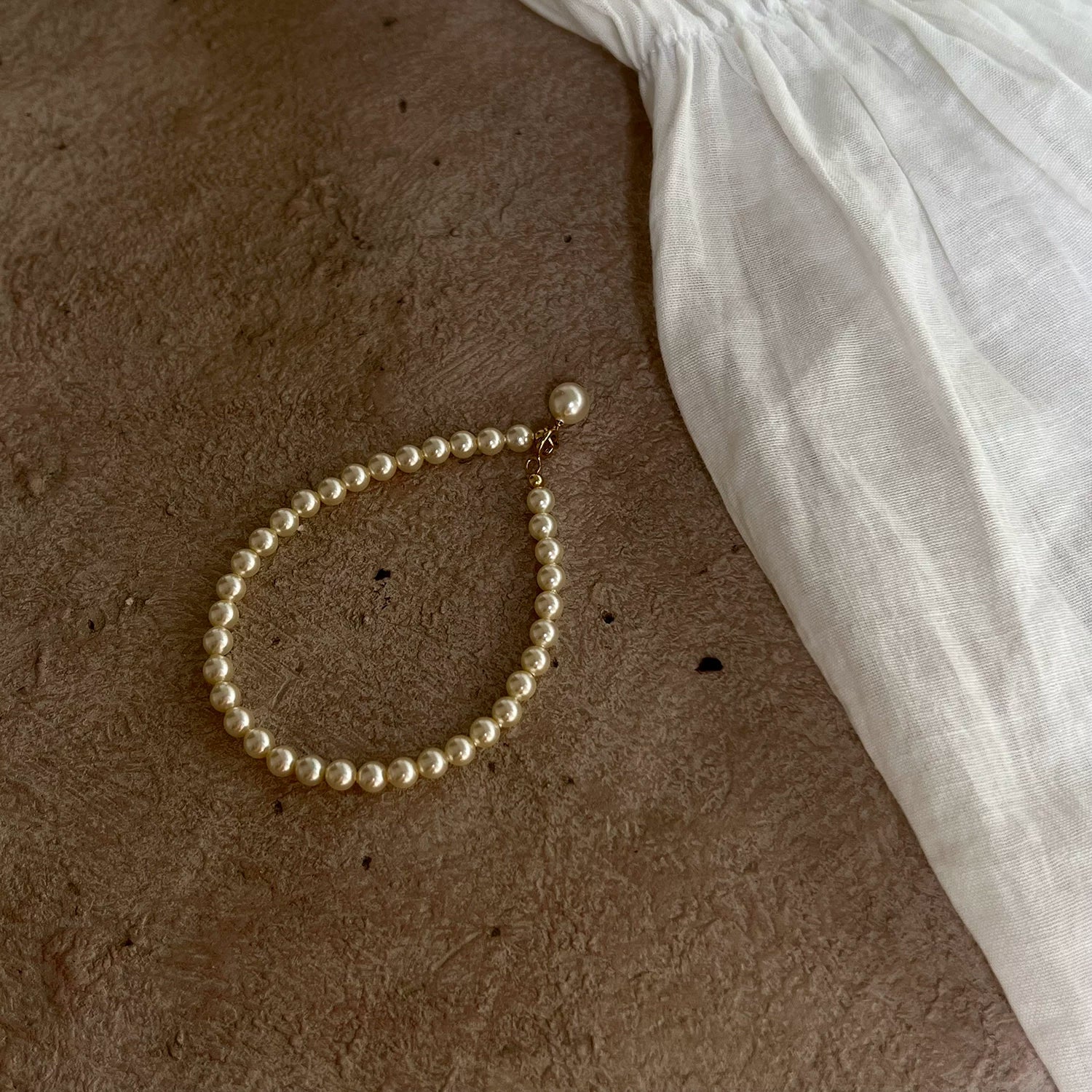 Pearl 14K Gold Bracelet,16cm Circumference (4mm),Lumivault.