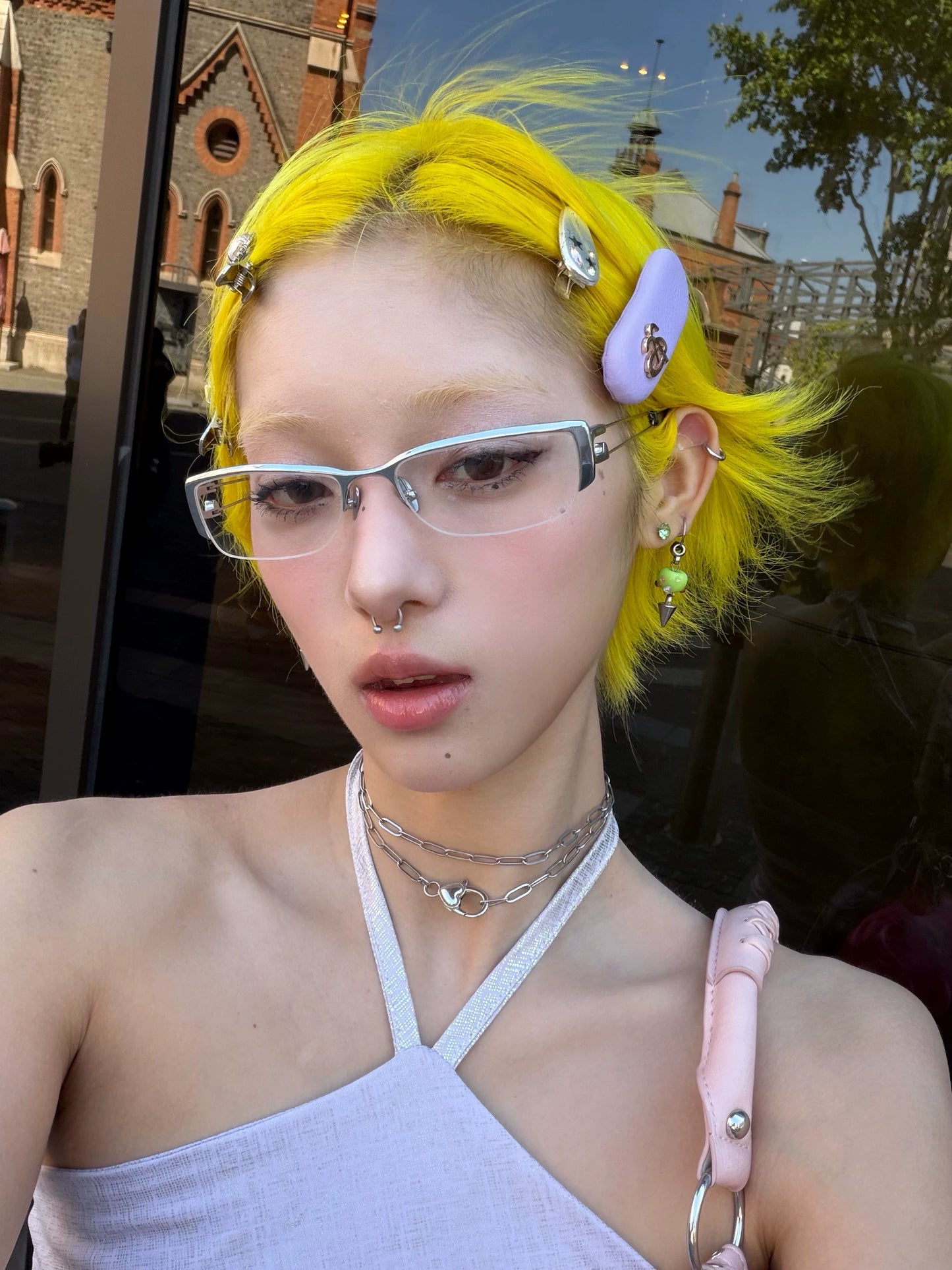 Titanium Paperclip Semi-Rimless Glasses - Lumivault
