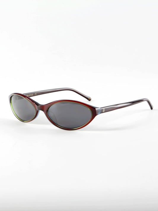 Y2K Bordeaux Oval Sunglasses - Lumivault