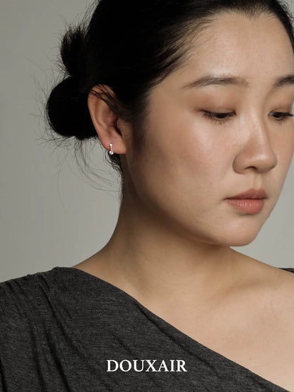 Mini Silver Hoop Earrings,Lumivault.