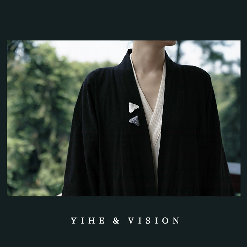 Moths To A Flame Ceramic Brooch