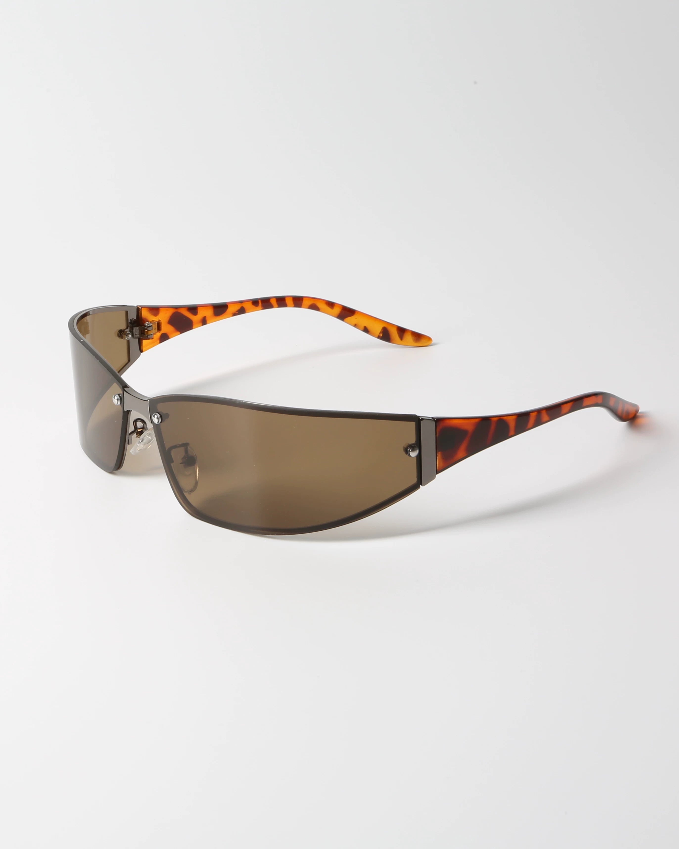 Y2K Futurist Metal Sunglasses - Lumivault