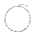 Retro Gold Coin Pearl Necklace,Silver,Lumivault.