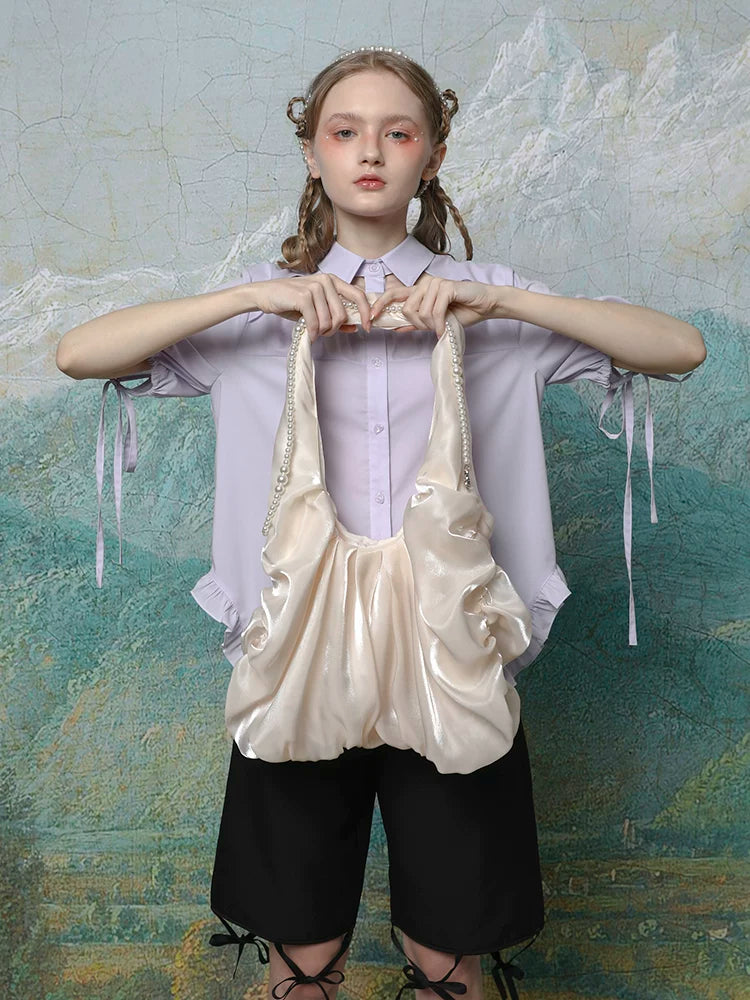 Fairy Silk Satin Shoulder Bag - Lumivault