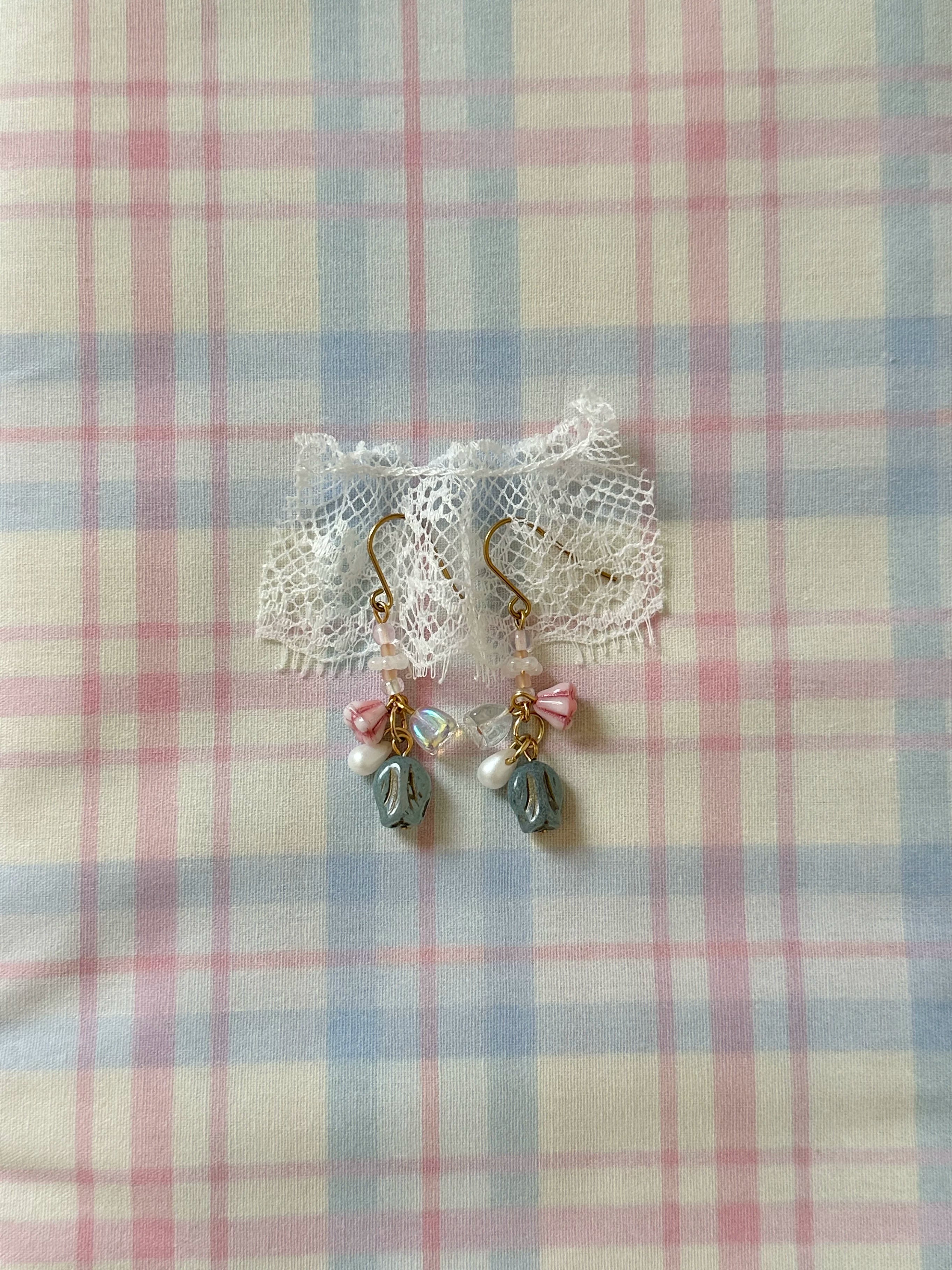 Spring Lily of the Valley Floral Earrings - Lumivault