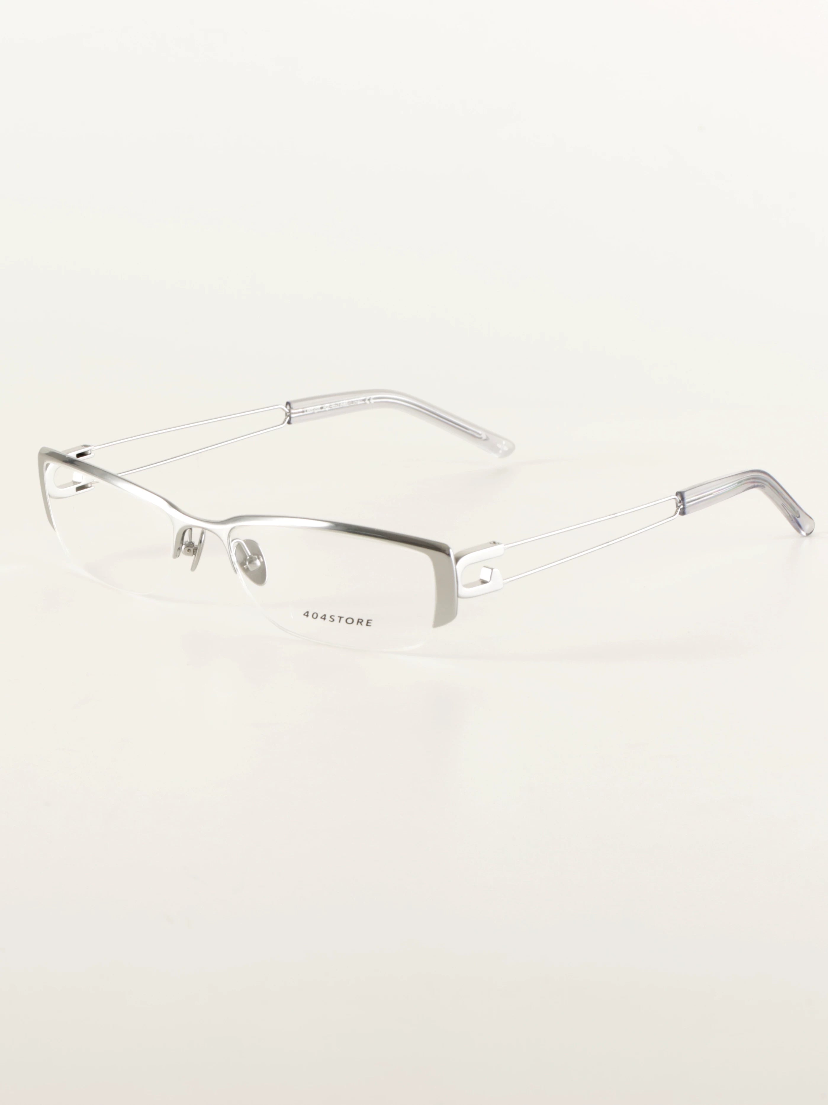 Titanium Paperclip Semi-Rimless Glasses - Lumivault