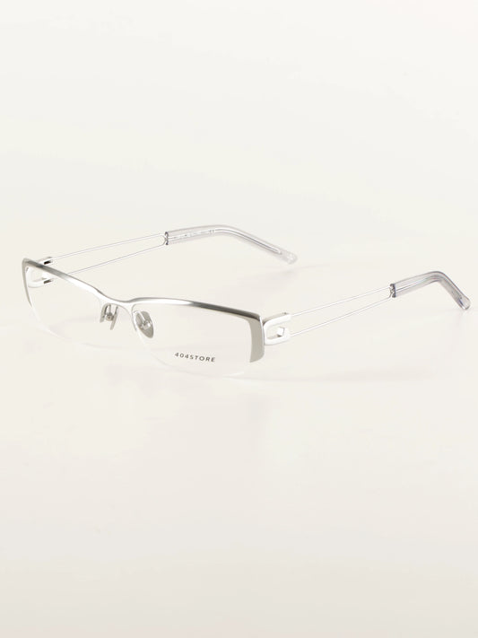 Titanium Paperclip Semi-Rimless Glasses - Lumivault