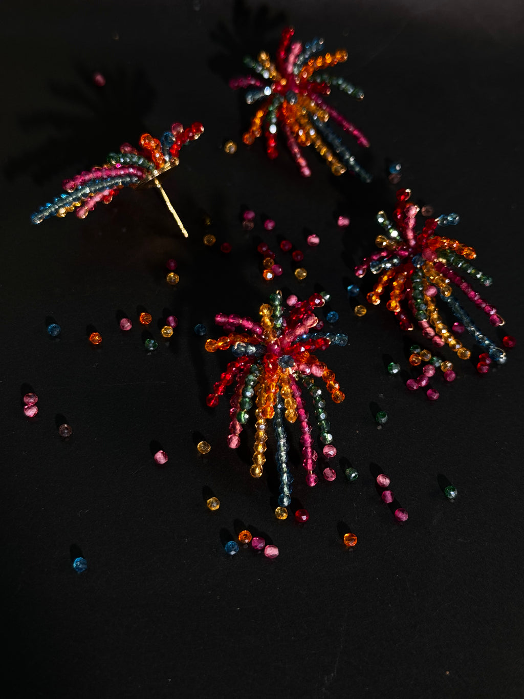 Cute Fireworks Beaded Earrings,Lumivault.