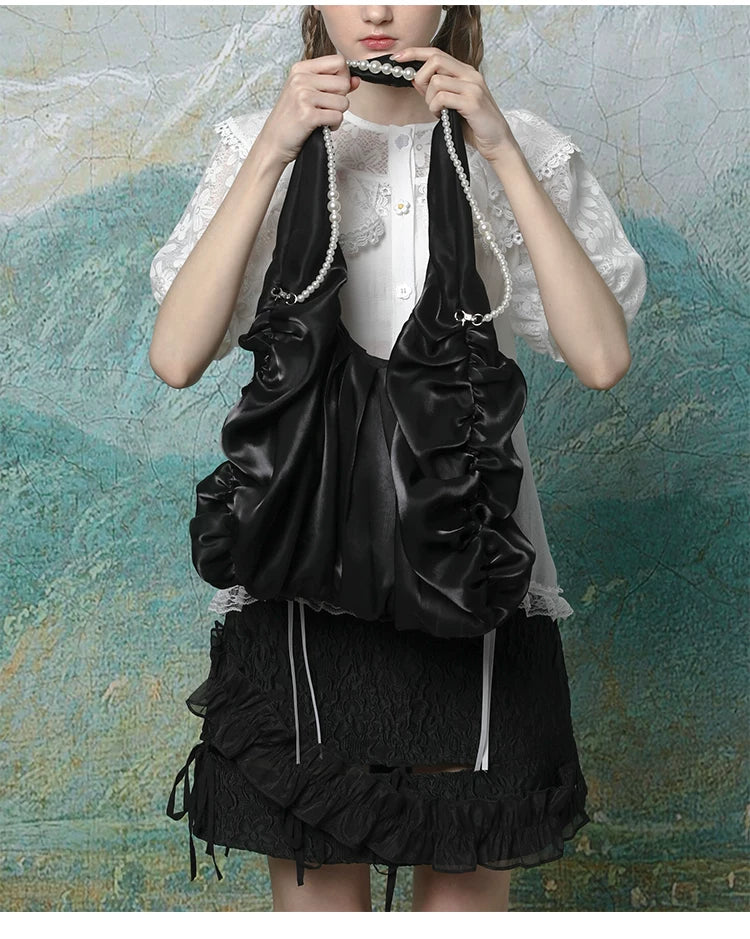 Fairy Silk Satin Shoulder Bag - Lumivault