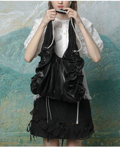 Fairy Silk Satin Shoulder Bag - Lumivault