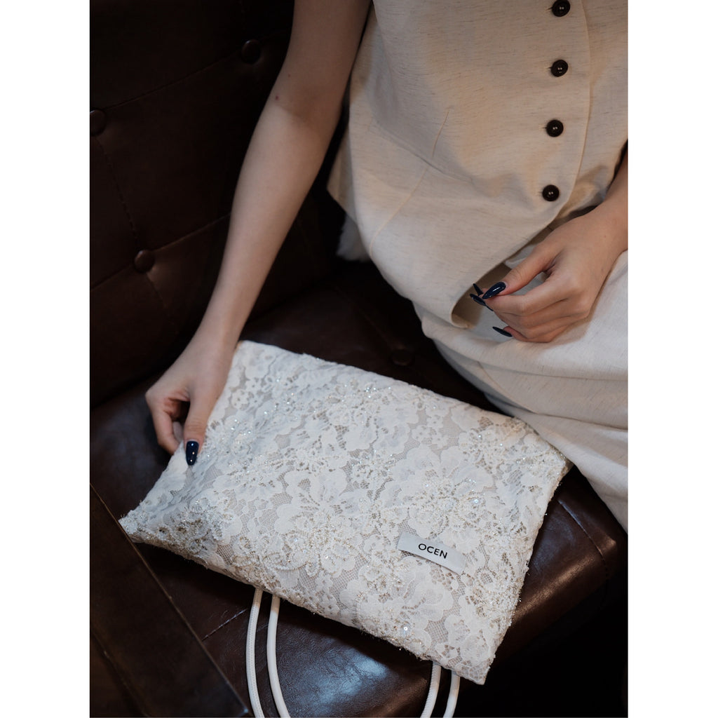 Lace Floral Canvas Tote - Lumivault