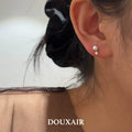 Pearl Zircon Stud Earrings,Lumivault.