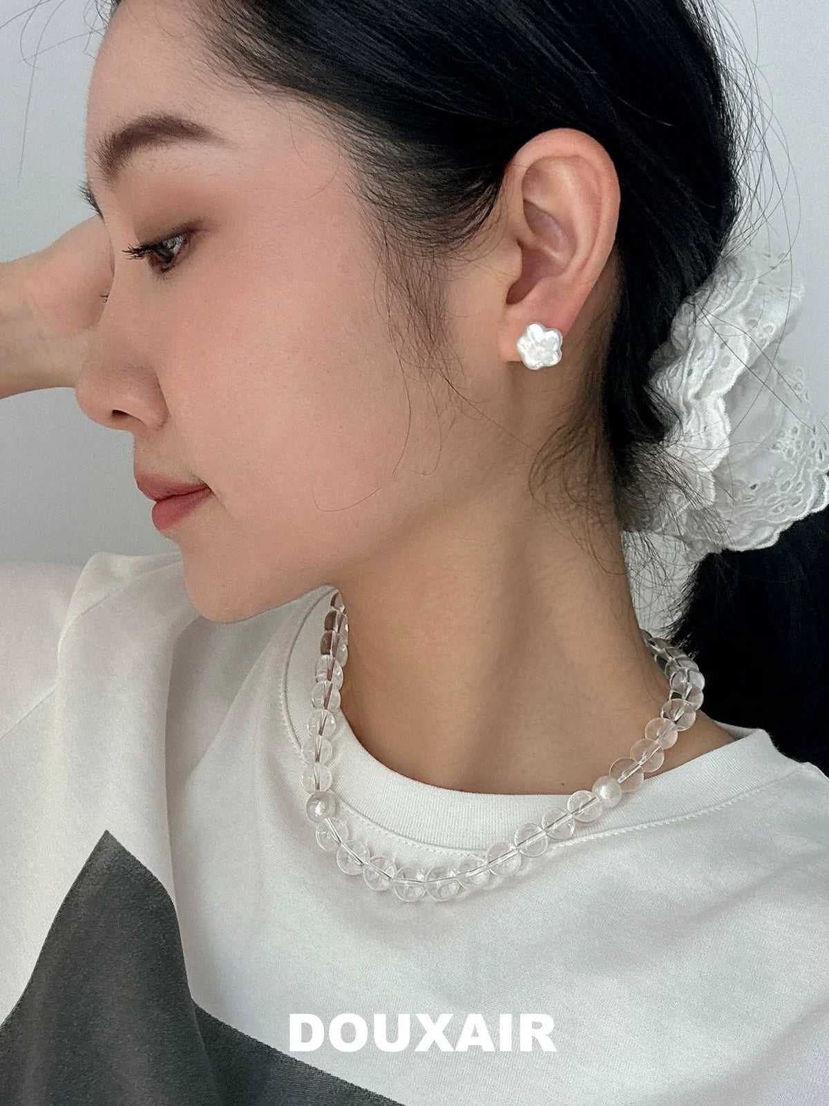 Cute Baroque Pearl Stud Earrings,Lumivault.