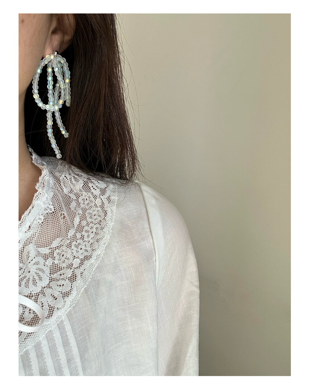 Pastel Seed Bead Bow Tassel Earrings - Lumivault