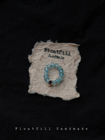 Blue Island Freshwater Pearl Beaded Elastic Ring