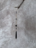 Chinoiserie Black Onyx Long Earrings,Single,Lumivault.