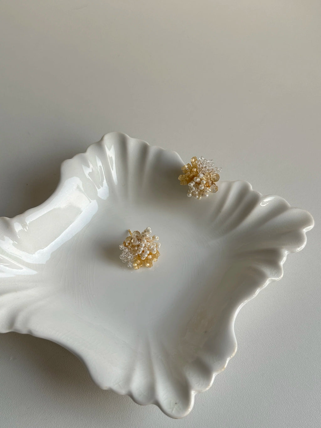 Fresh Citrine Gentle Beaded Studs - Lumivault