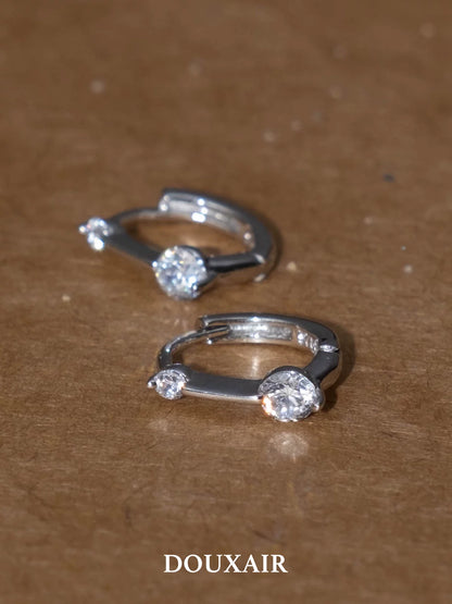 Mini Silver Hoop Earrings,Lumivault.