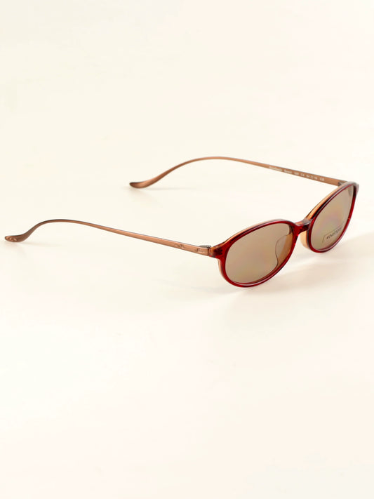 Rouge Oval Titanium Sunglasses - Lumivault