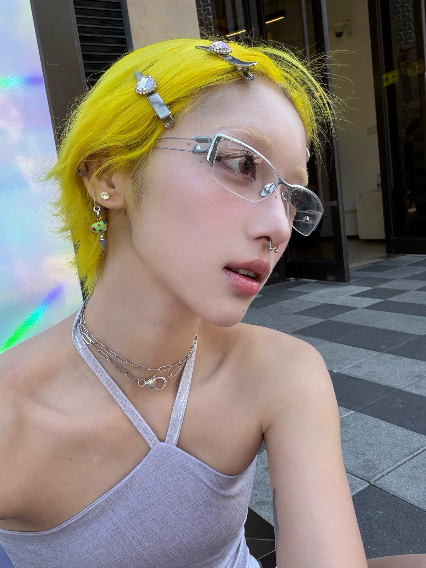 Titanium Paperclip Semi-Rimless Glasses - Lumivault
