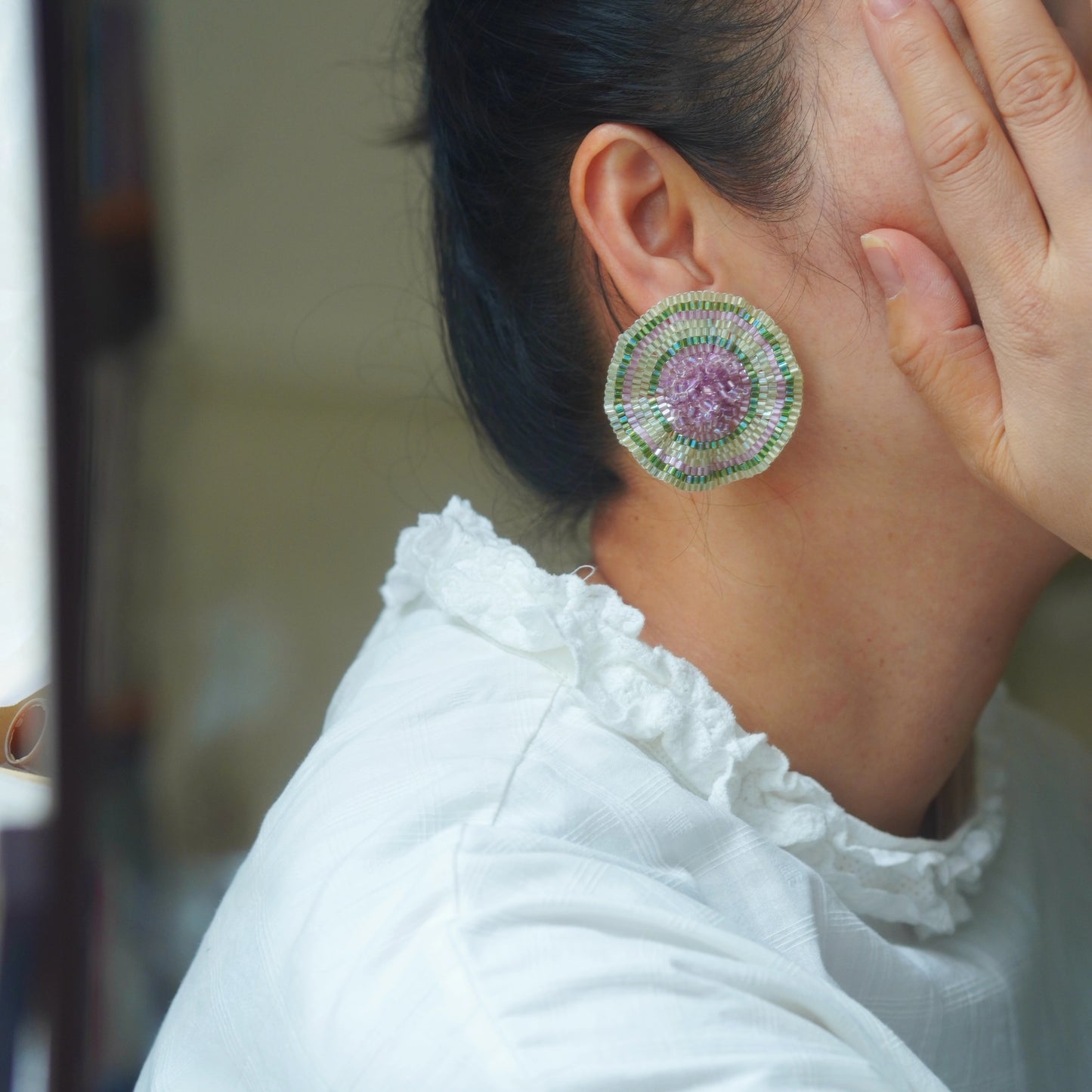 Handmade Vacation Seed Beaded Earrings