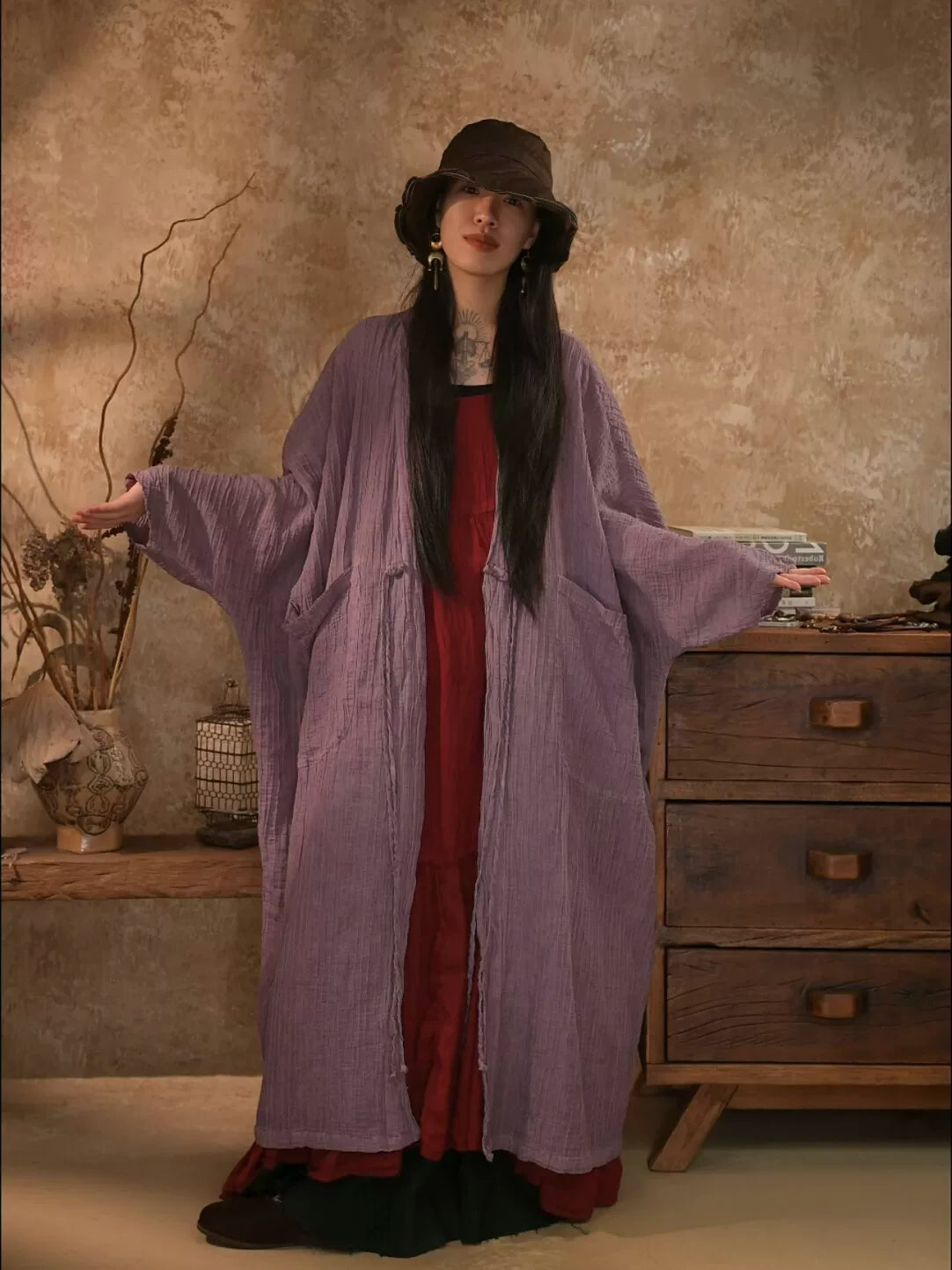 Vintage Ramie Textured Outerwear