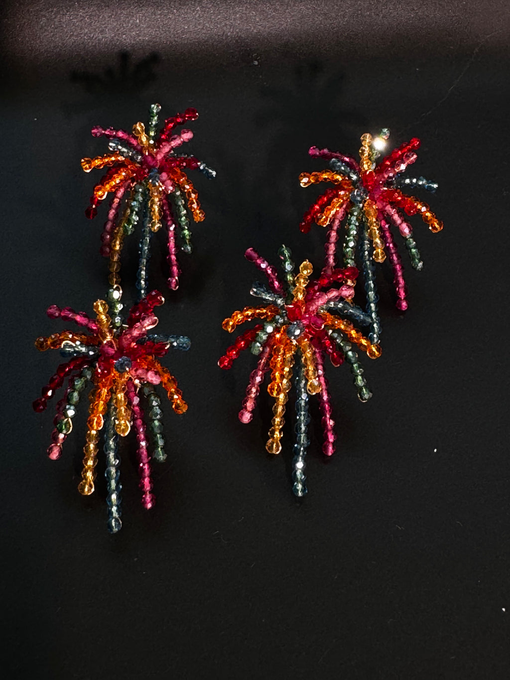Cute Fireworks Beaded Earrings,Lumivault.