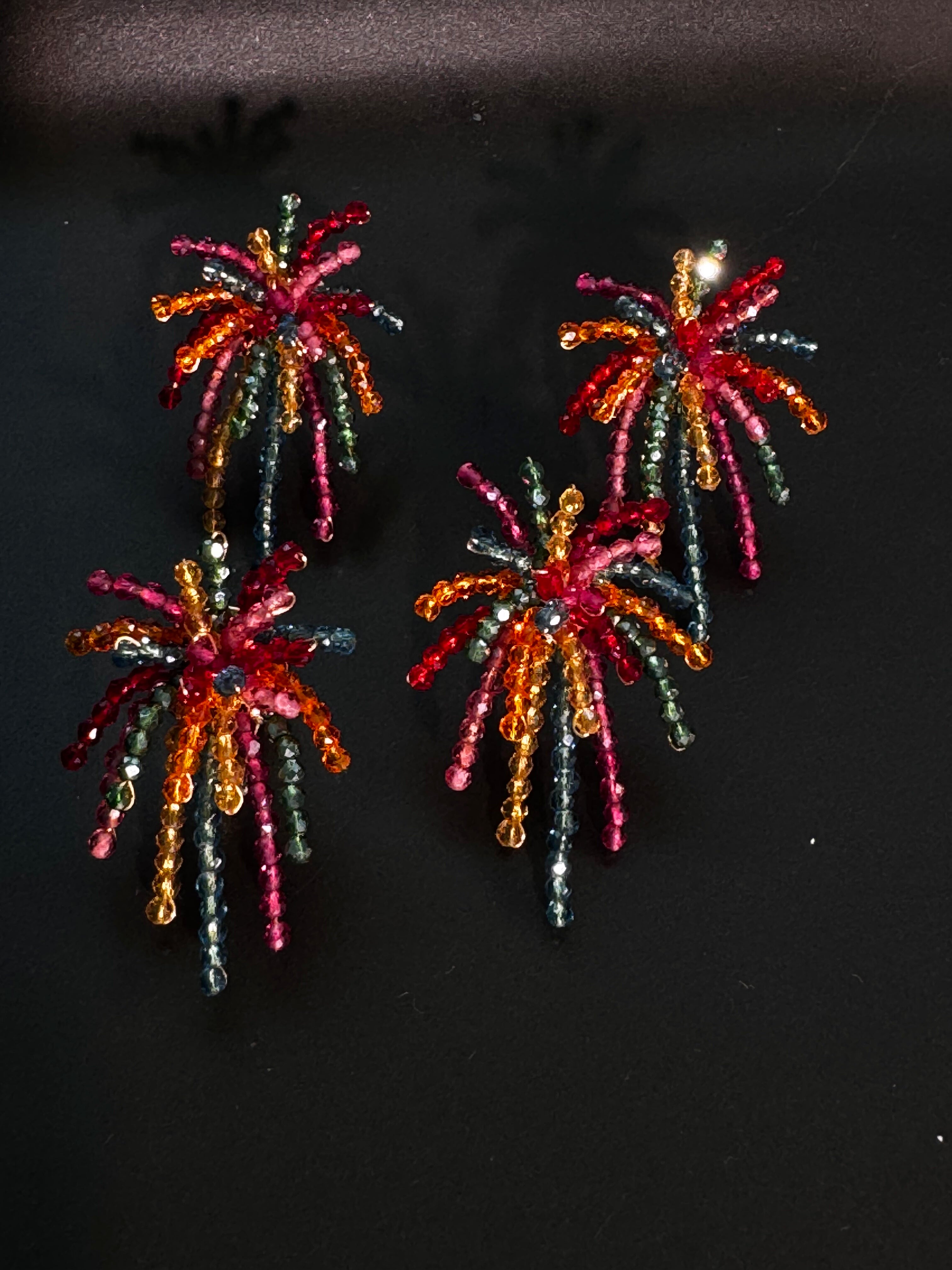Cute Fireworks Beaded Earrings,Lumivault.