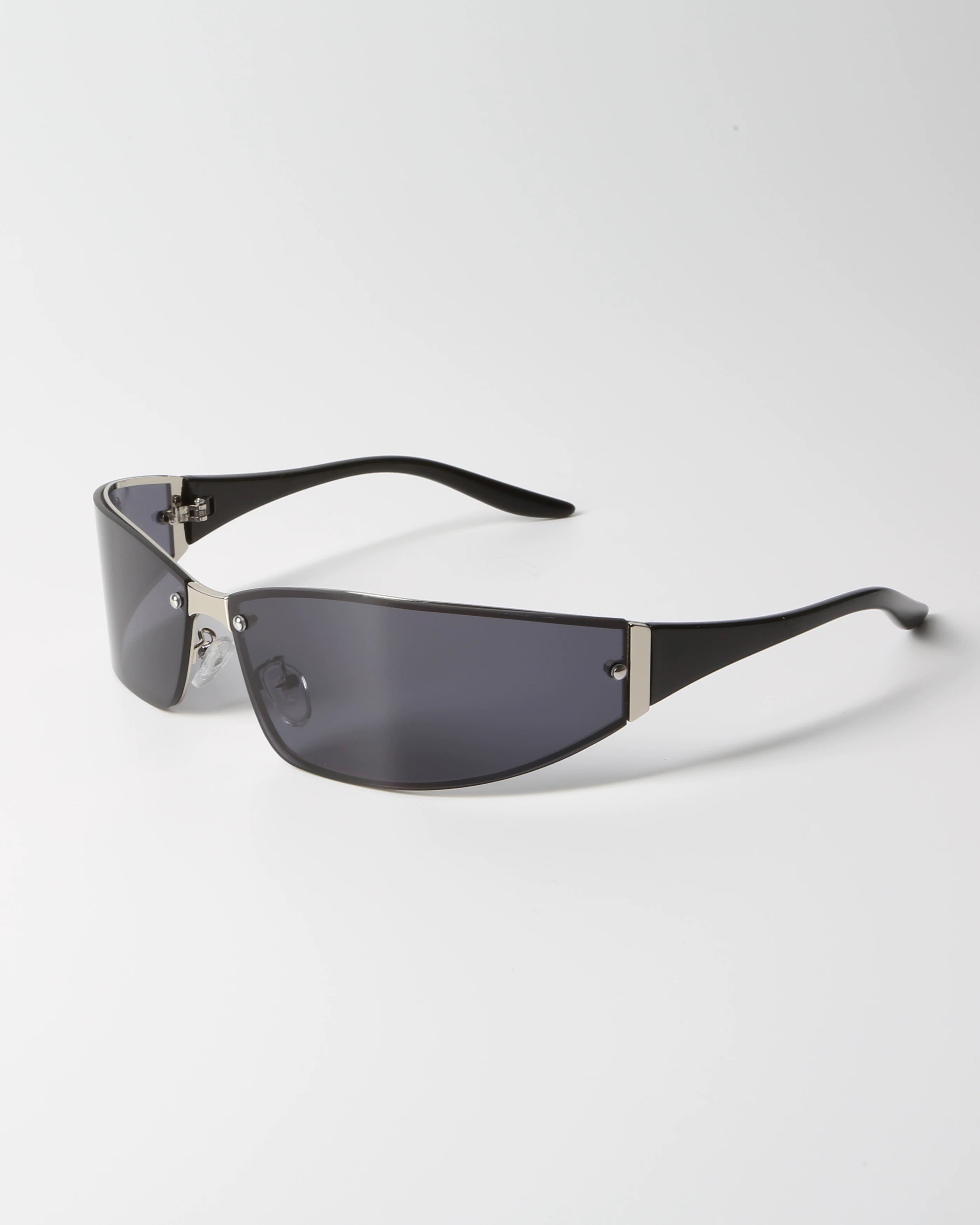 Y2K Futurist Metal Sunglasses - Lumivault