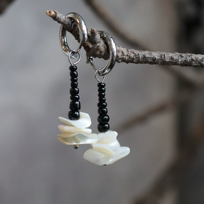 Chinoiserie Irregular Shell Drop Earrings