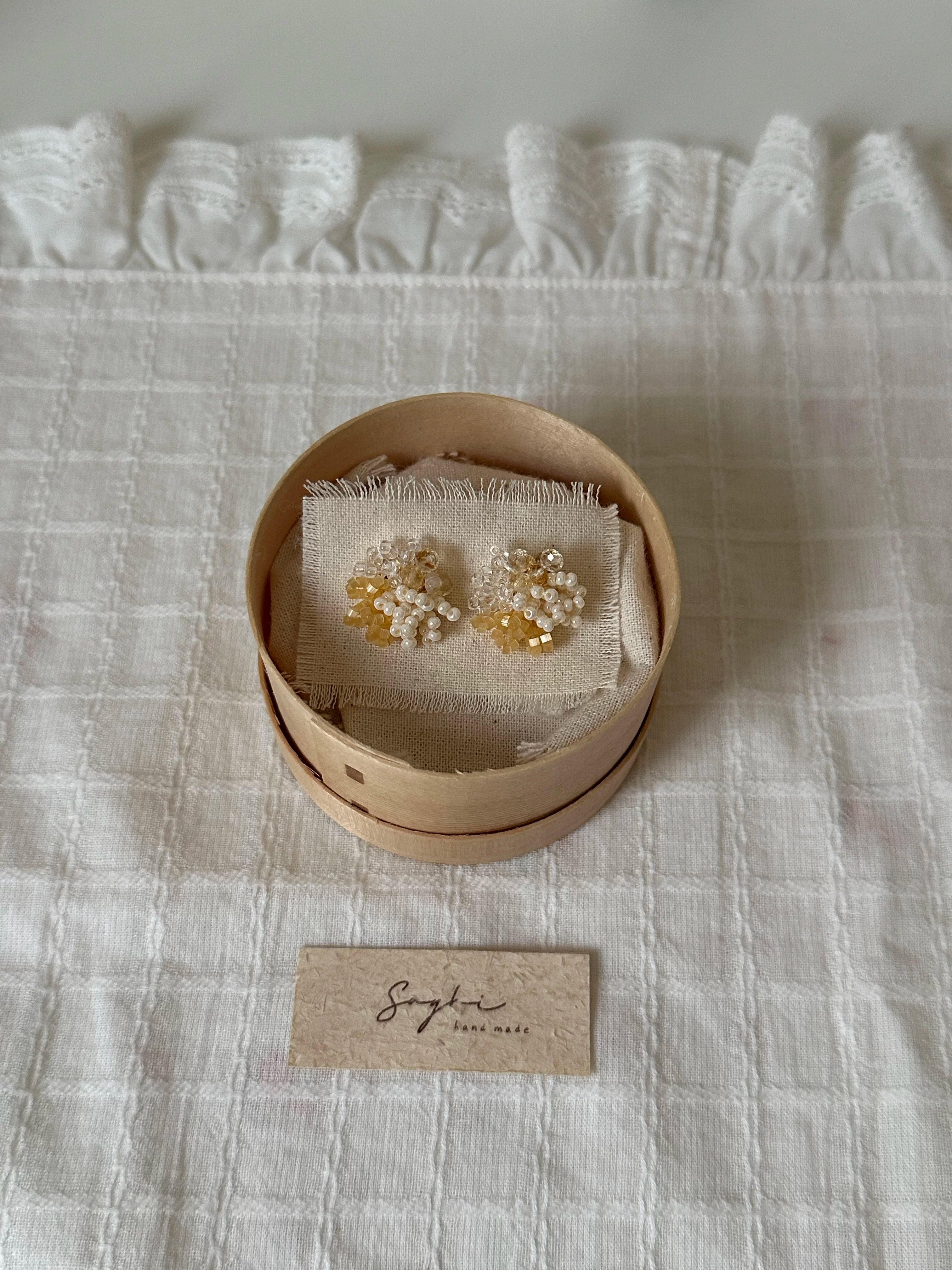 Fresh Citrine Gentle Beaded Studs - Lumivault
