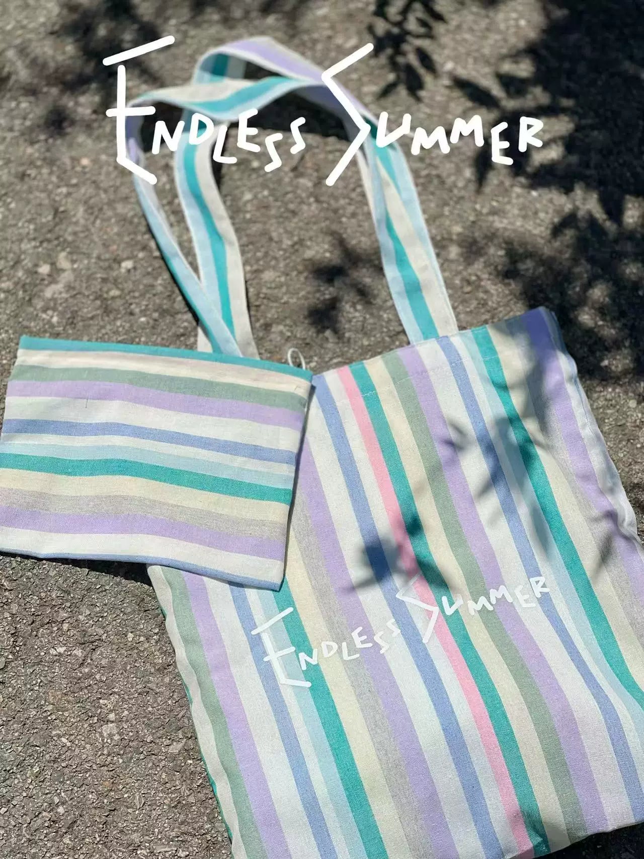 Unique Striped Cotton Canvas Tote Bag - Lumivault