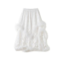 Burnout Blossom Asymmetrical Skirt
