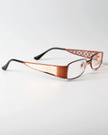 Retro Geometric Metal Rectangle Eyeglasses - Lumivault